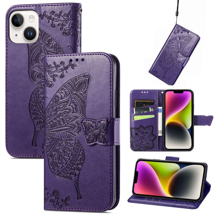 Butterfly Embossing Leather Case, For iPhone 14 Pro Max, For iPhone 14 Pro, For iPhone 14, For iP...