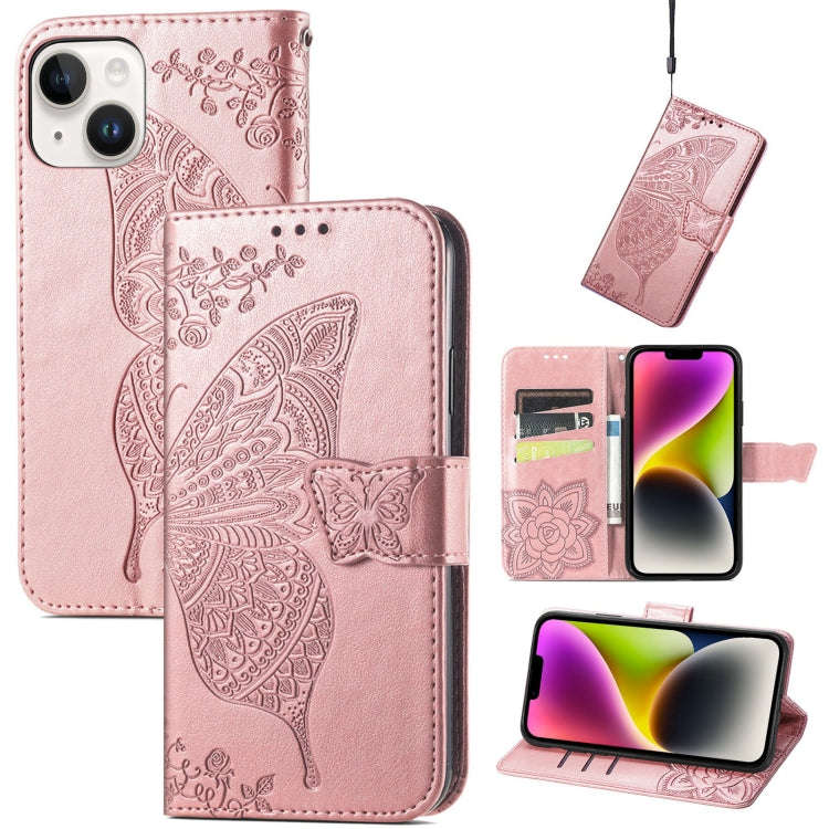 Butterfly Embossing Leather Case, For iPhone 14 Pro Max, For iPhone 14 Pro, For iPhone 14, For iP...