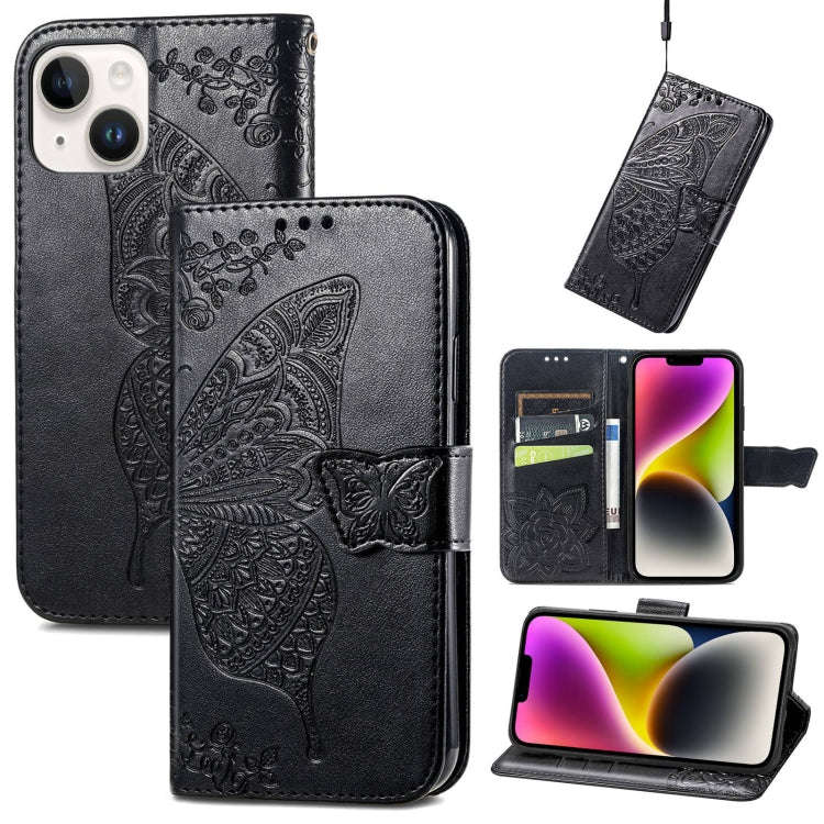 Butterfly Embossing Leather Case, For iPhone 14 Pro Max, For iPhone 14 Pro, For iPhone 14, For iP...