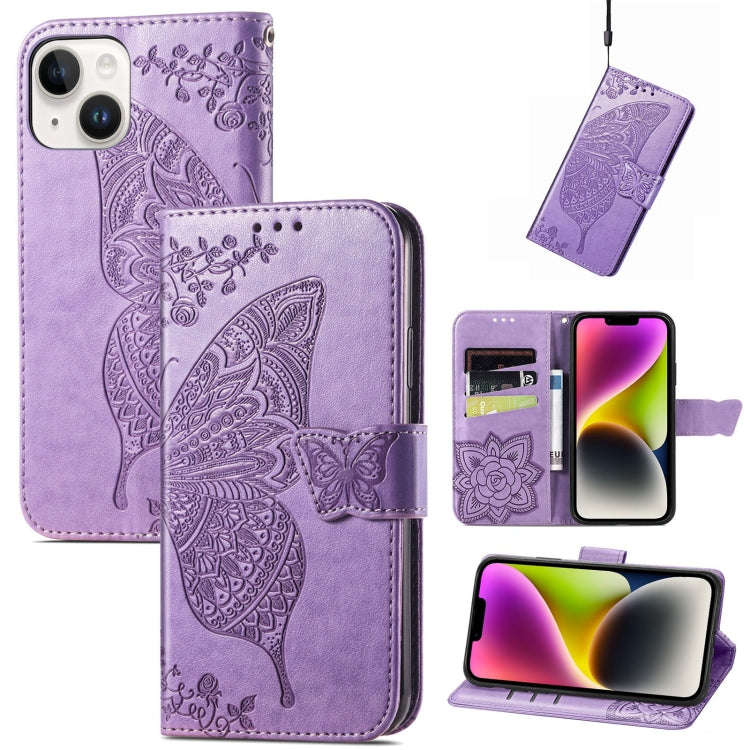 Butterfly Embossing Leather Case, For iPhone 14 Pro Max, For iPhone 14 Pro, For iPhone 14, For iP...