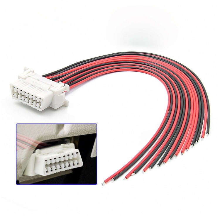 30cm 16Pin Fixed Terminal Extension Cable, Female Plug for Honda, Female Plug for Volkswagen, Mal...