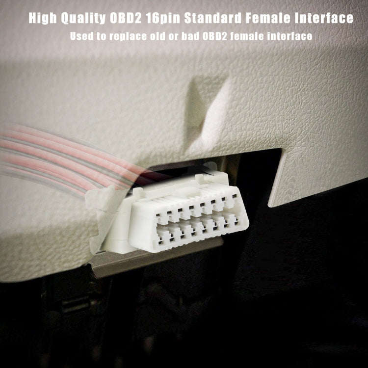 30cm 16Pin Fixed Terminal Extension Cable, Female Plug for Honda, Female Plug for Volkswagen, Mal...