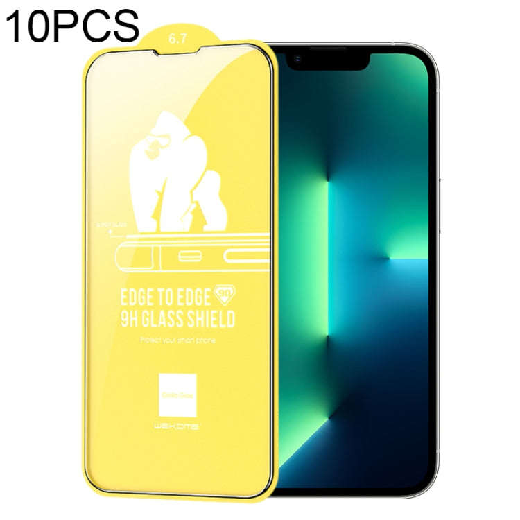10 PCS WEKOME 9D Curved HD Tempered Glass Film, (10pcs)