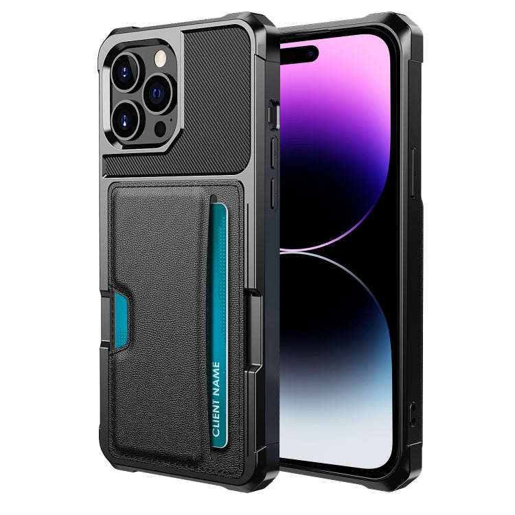 ZM02 Card Slot Holder Phone Case, For iPhone 14 Pro Max, For iPhone 14 Pro, For iPhone 14, For iP...