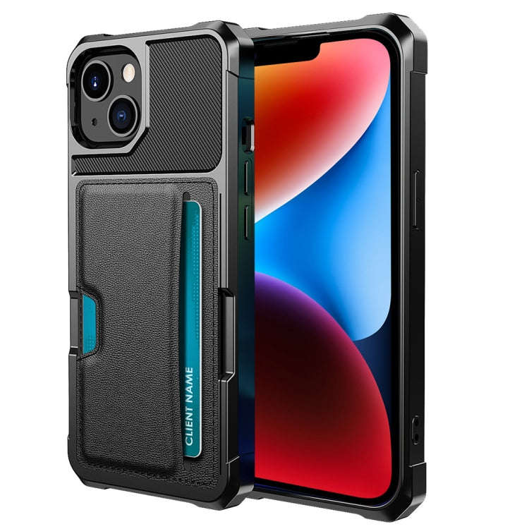 ZM02 Card Slot Holder Phone Case, For iPhone 14 Pro Max, For iPhone 14 Pro, For iPhone 14, For iP...