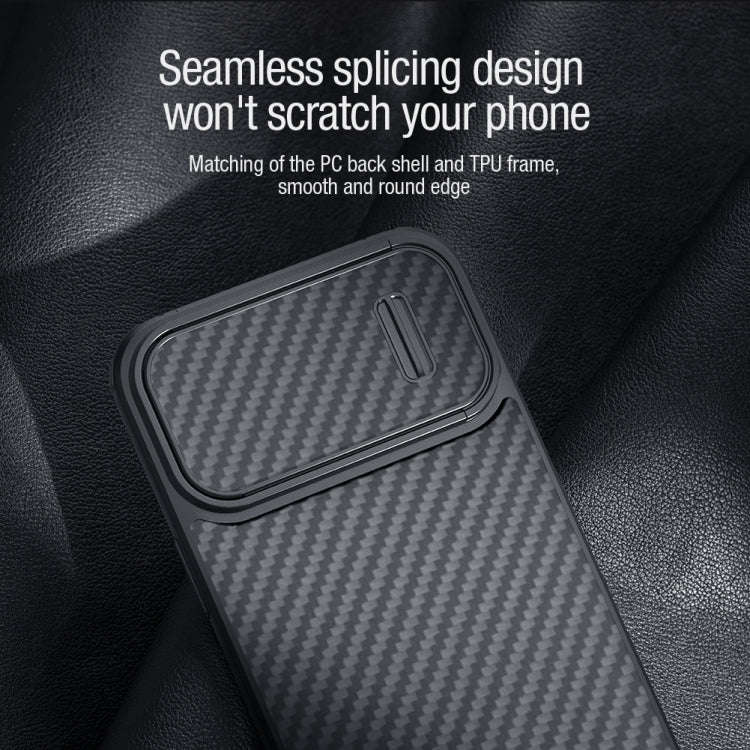 NILLKIN Synthetic Fiber Camshield Phone Case, For iPhone 14 Plus, For iPhone 14 Pro