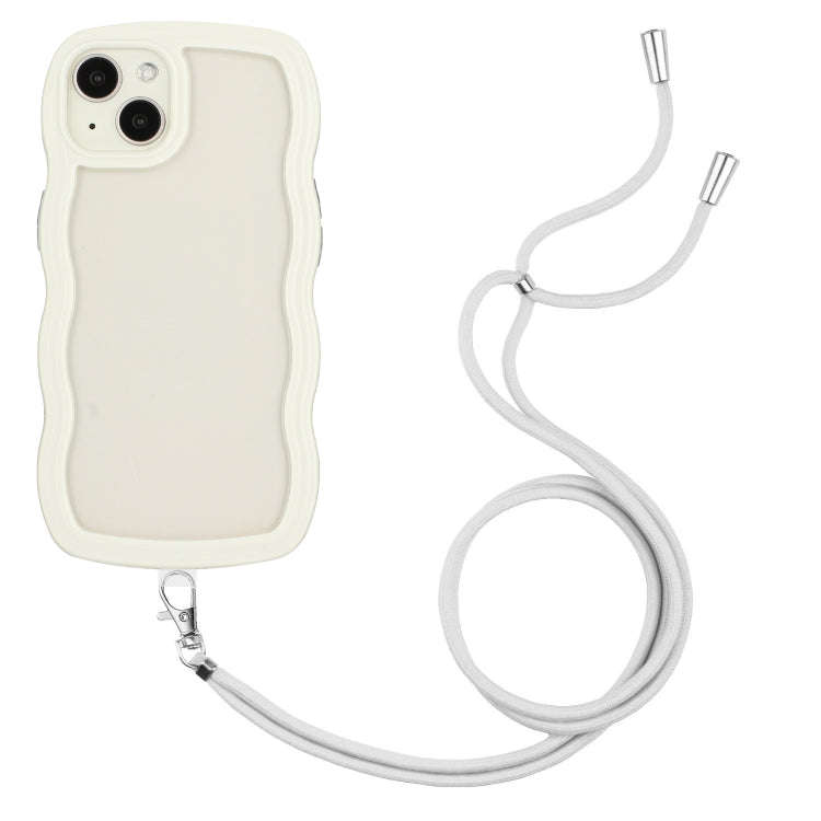 Lanyard Candy Color Wave TPU Clear PC Phone Case, For iPhone 15 Pro Max, For iPhone 15 Pro, For i...