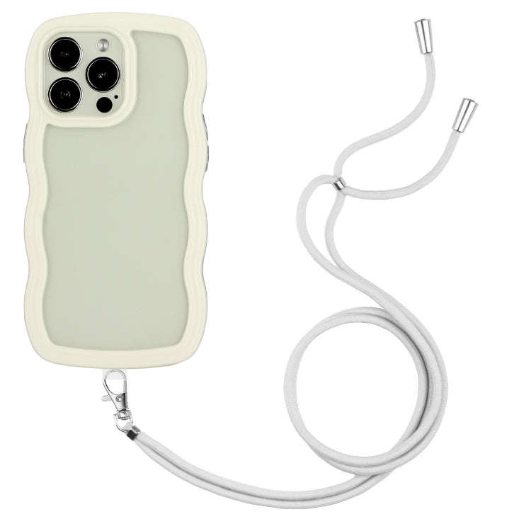 Lanyard Candy Color Wave TPU Clear PC Phone Case, For iPhone 15 Pro Max, For iPhone 15 Pro, For i...