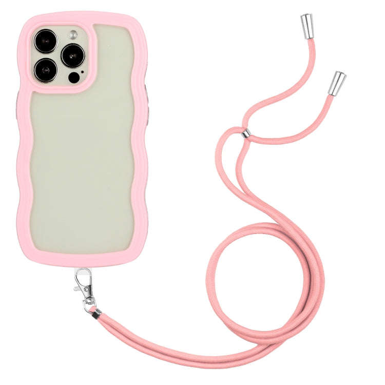 Lanyard Candy Color Wave TPU Clear PC Phone Case, For iPhone 15 Pro Max, For iPhone 15 Pro, For i...