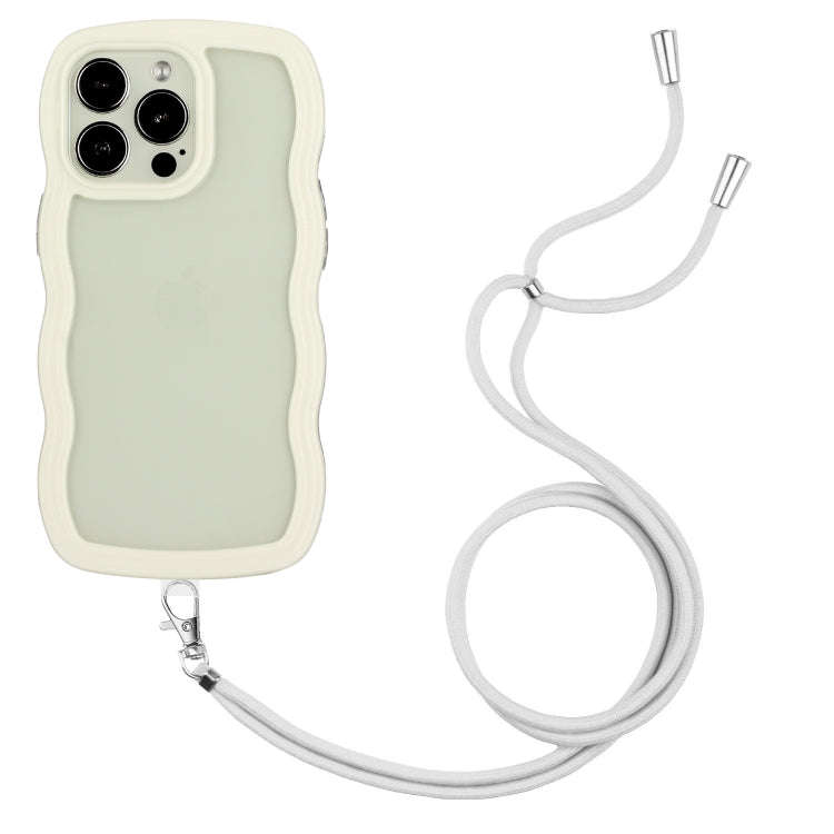 Lanyard Candy Color Wave TPU Clear PC Phone Case, For iPhone 15 Pro Max, For iPhone 15 Pro, For i...