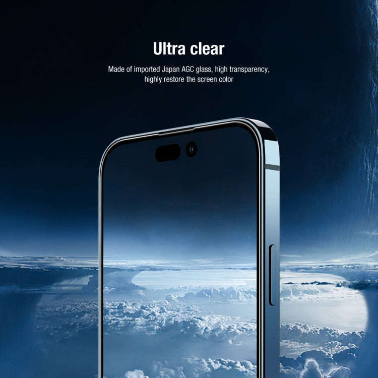 NILLKIN 2 in 1 HD Full Screen Tempered Glass Film + Camera Protector Set, For iPhone 14 Pro