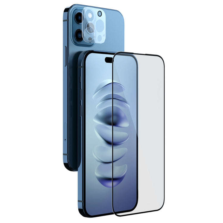NILLKIN 2 in 1 HD Full Screen Tempered Glass Film + Camera Protector Set, For iPhone 14 Pro