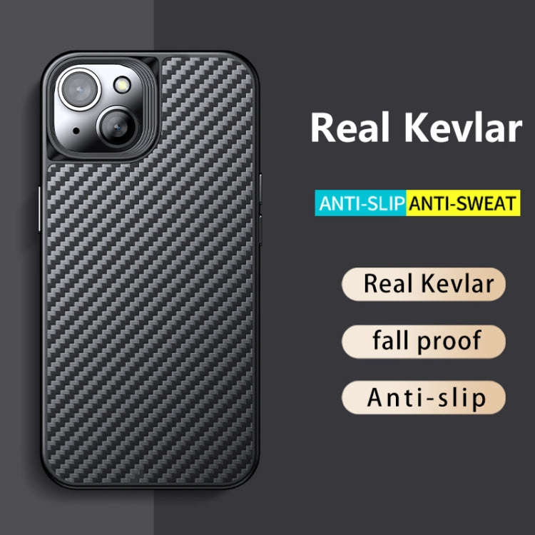 Carbon Fiber Kevlar TPU Phone Case, For iPhone 14 Plus, For iPhone 14 Pro, For iPhone 14 Pro Max