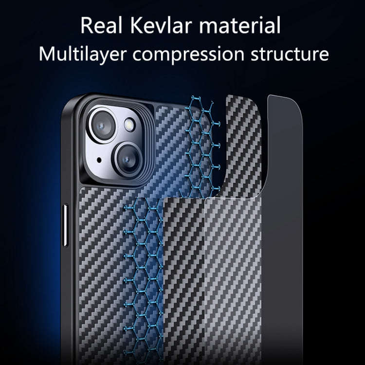 Carbon Fiber Kevlar TPU Phone Case, For iPhone 14 Plus, For iPhone 14 Pro, For iPhone 14 Pro Max