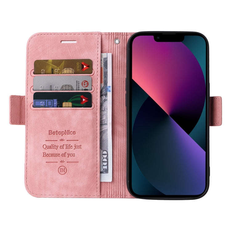 BETOPNICE Dual-side Buckle Leather Phone Case, For iPhone 14, For iPhone 14 Plus, For iPhone 14 P...