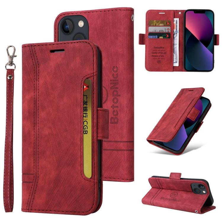 BETOPNICE Dual-side Buckle Leather Phone Case, For iPhone 14, For iPhone 14 Plus, For iPhone 14 P...