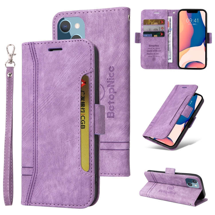 BETOPNICE Dual-side Buckle Leather Phone Case, For iPhone 14, For iPhone 14 Plus, For iPhone 14 P...