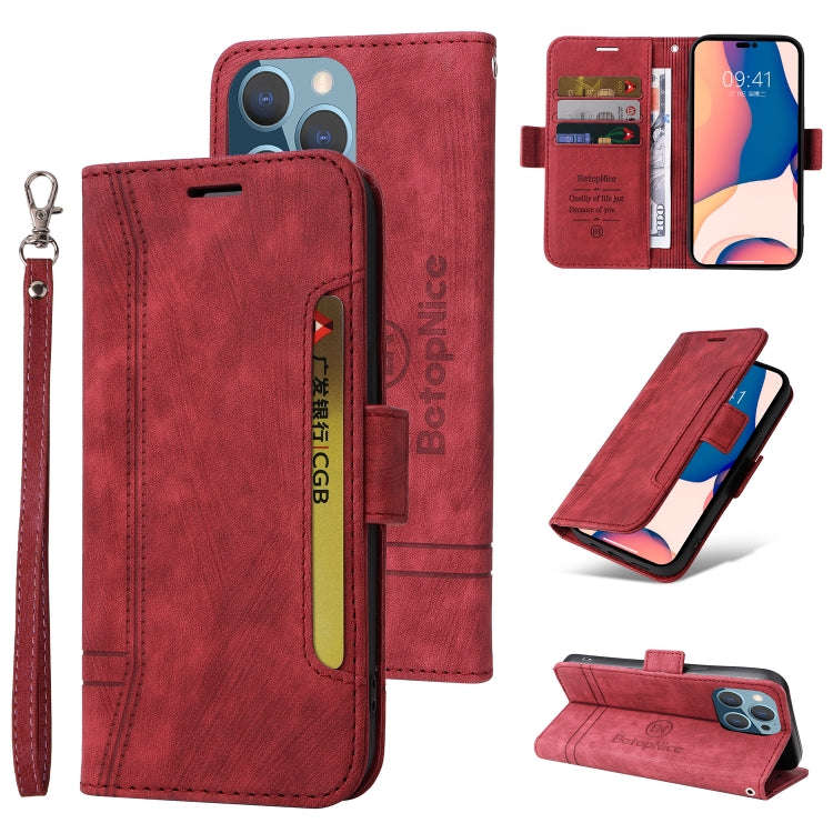 BETOPNICE Dual-side Buckle Leather Phone Case, For iPhone 14, For iPhone 14 Plus, For iPhone 14 P...