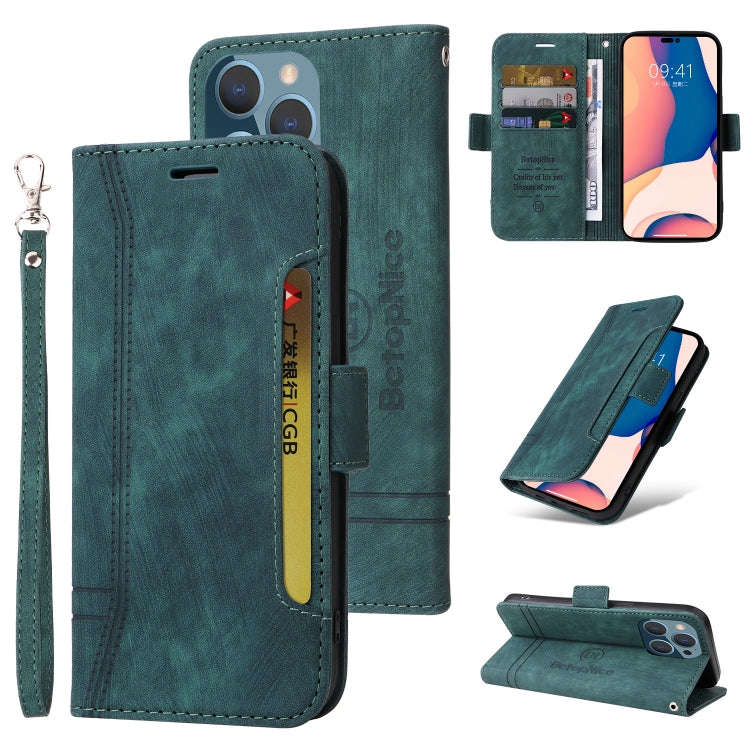 BETOPNICE Dual-side Buckle Leather Phone Case, For iPhone 14, For iPhone 14 Plus, For iPhone 14 P...