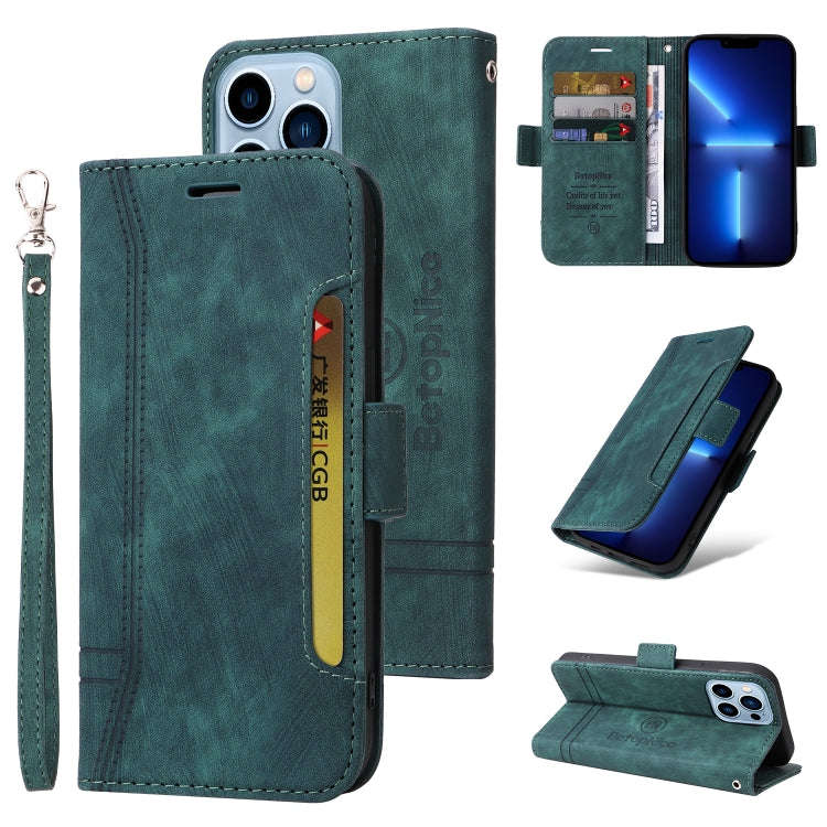 BETOPNICE Dual-side Buckle Leather Phone Case, For iPhone 14, For iPhone 14 Plus, For iPhone 14 P...