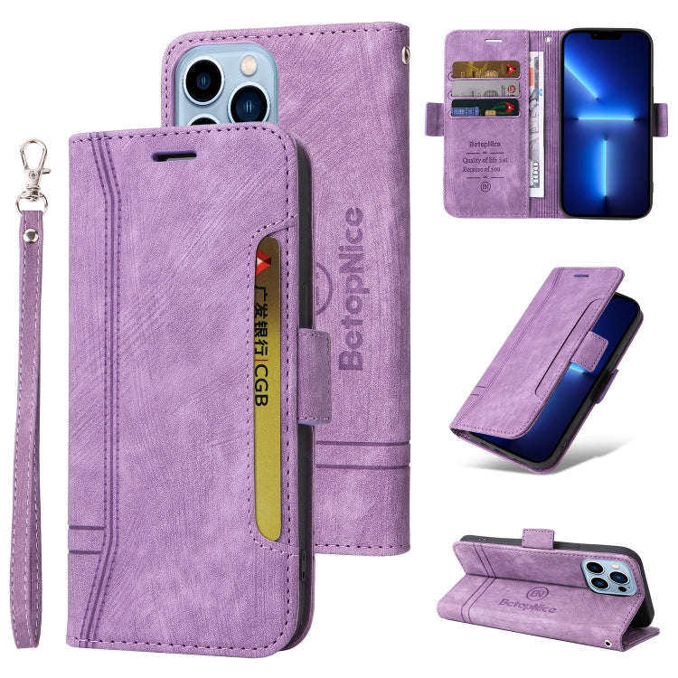 BETOPNICE Dual-side Buckle Leather Phone Case, For iPhone 14, For iPhone 14 Plus, For iPhone 14 P...