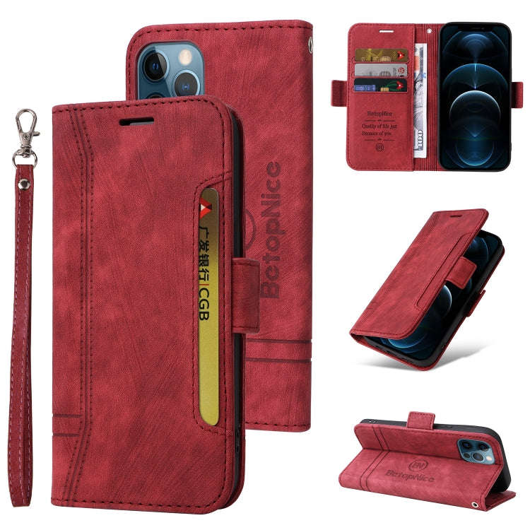 BETOPNICE Dual-side Buckle Leather Phone Case, For iPhone 14, For iPhone 14 Plus, For iPhone 14 P...