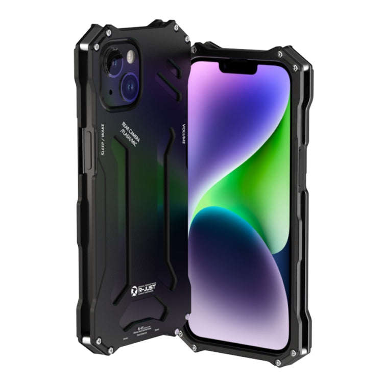 R-JUST RJ17 Shockproof Armor Metal Phone Case, For iPhone 14, For iPhone 14 Plus, For iPhone 14 P...