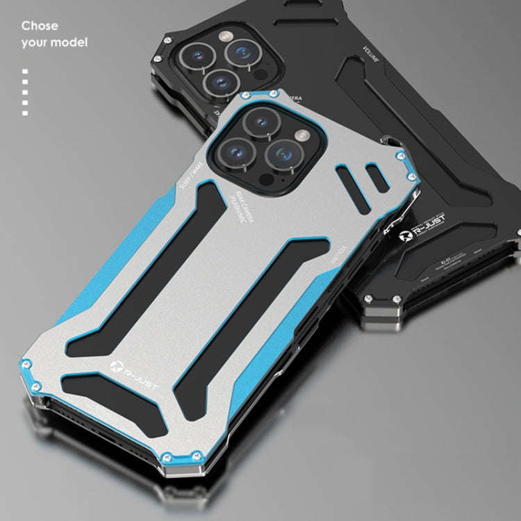 R-JUST RJ17 Shockproof Armor Metal Phone Case, For iPhone 14, For iPhone 14 Plus, For iPhone 14 P...