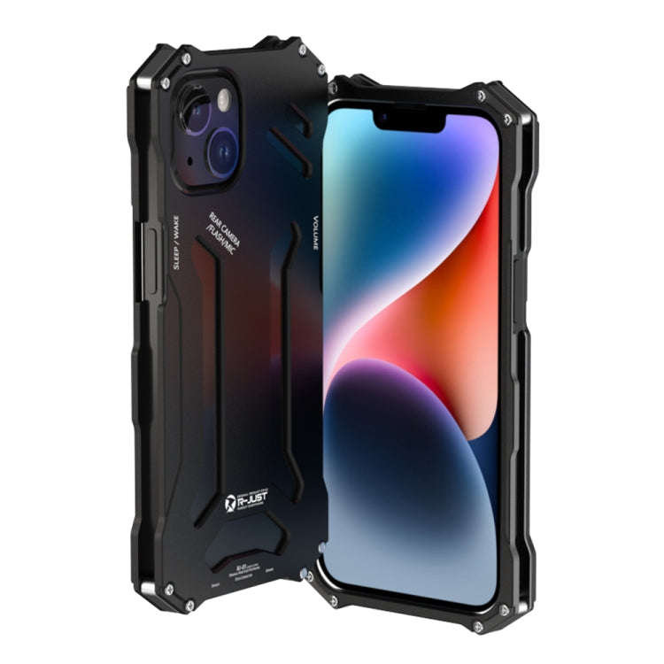 R-JUST RJ17 Shockproof Armor Metal Phone Case, For iPhone 14, For iPhone 14 Plus, For iPhone 14 P...