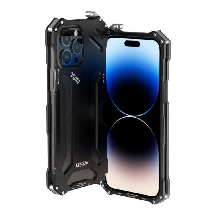 R-JUST RJ17 Shockproof Armor Metal Phone Case, For iPhone 14, For iPhone 14 Plus, For iPhone 14 P...