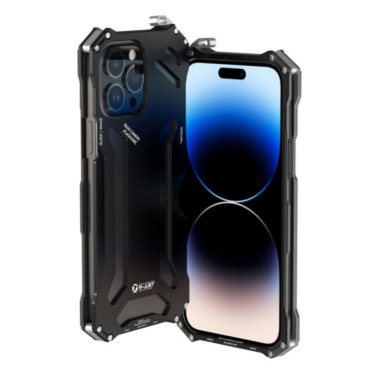 R-JUST RJ17 Shockproof Armor Metal Phone Case, For iPhone 14, For iPhone 14 Plus, For iPhone 14 P...