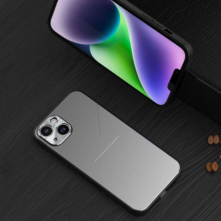 R-JUST RJ52 3-Line Style Metal TPU Shockproof Phone Case, For iPhone 14, For iPhone 14 Plus, For ...