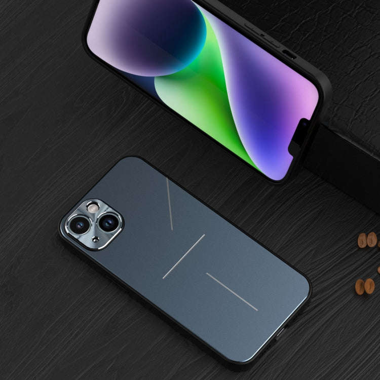 R-JUST RJ52 3-Line Style Metal TPU Shockproof Phone Case, For iPhone 14, For iPhone 14 Plus, For ...