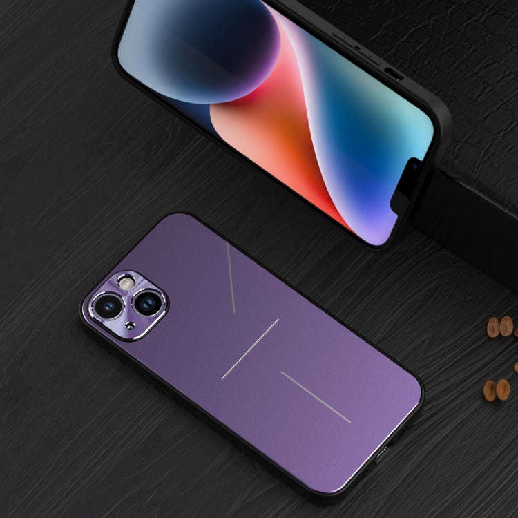 R-JUST RJ52 3-Line Style Metal TPU Shockproof Phone Case, For iPhone 14, For iPhone 14 Plus, For ...