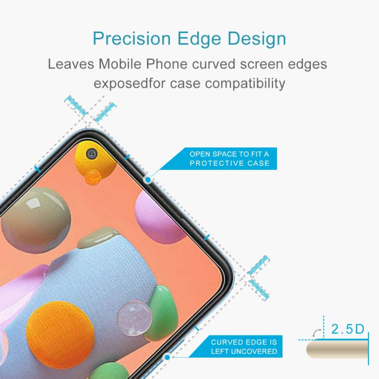 0.26mm 9H Surface Hardness 2.5D Explosion-proof Tempered Glass Non-full Screen Film, For Galaxy A...