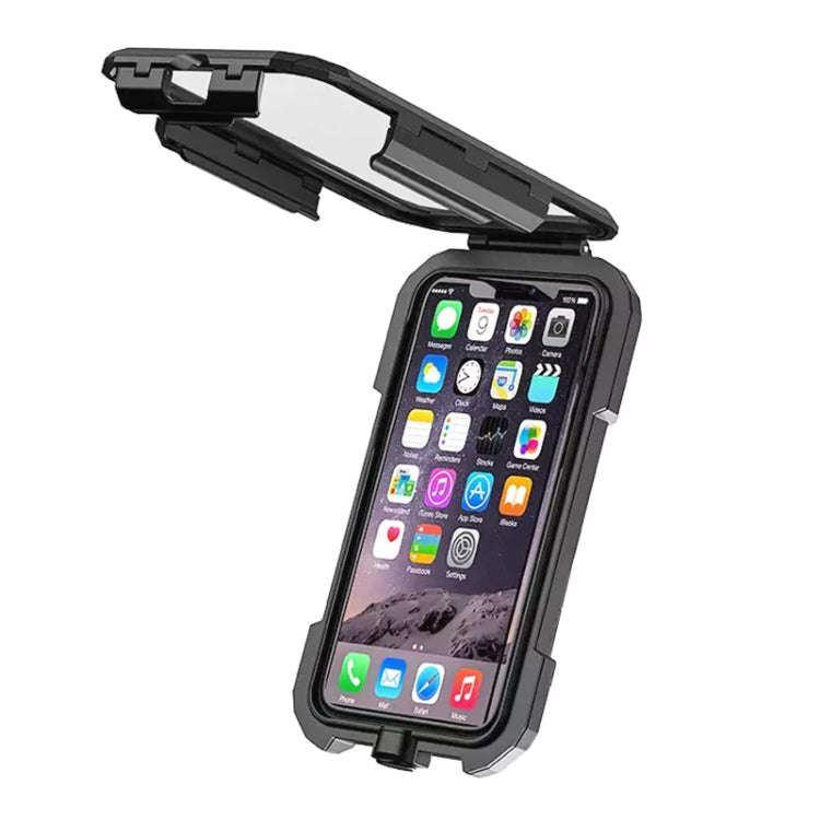 Motorcycle / Bicycle Rearview Mirror Wireless Charging Waterproof Box Mobile Phone Holder, M18S-A...
