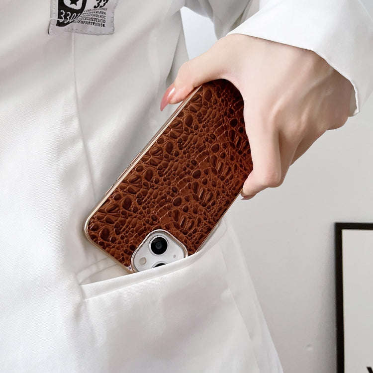 Sky Series Nano Electroplating Genuine Leather Phone Case, For iPhone 14 Pro Max