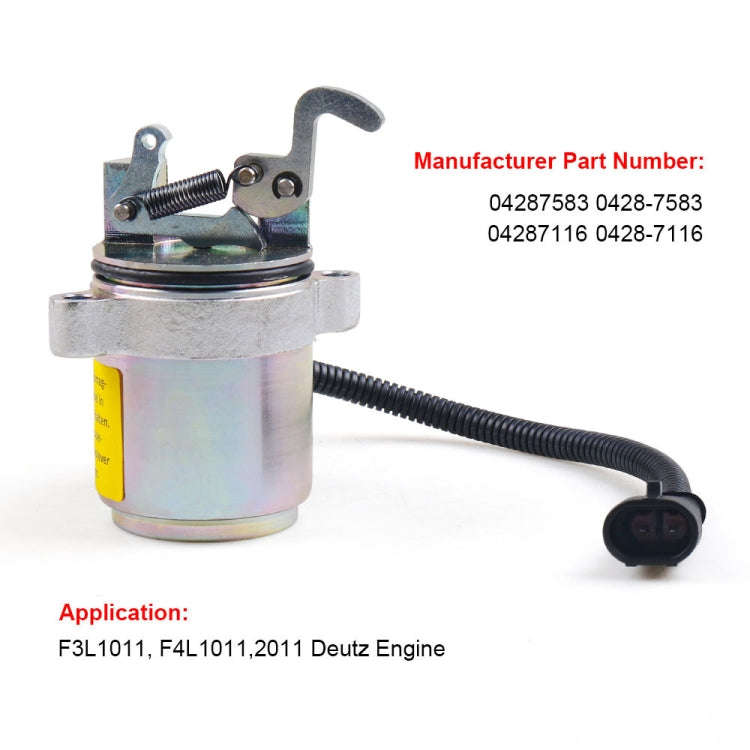 Fuel Shutdown Shut Off Solenoid Valve for Deutz Engine 04287583 04287116, 04287116