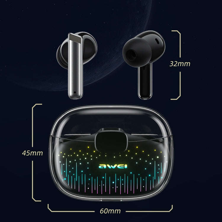 awei T52 Pro True Wireles Gaming Bluetooth Earbuds, T52 Pro(Starry Pattern), T52 Pro(Glass Pattern)