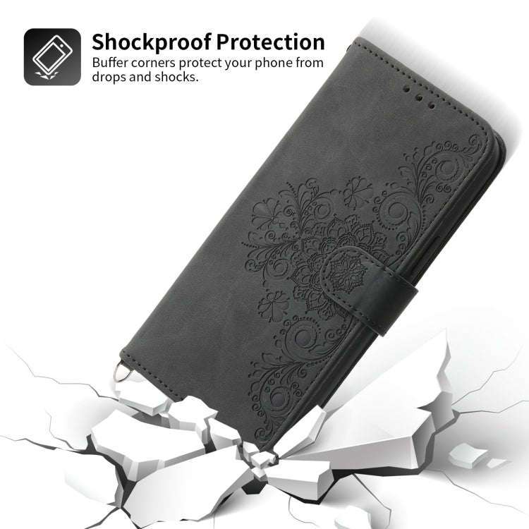 Skin-feel Flowers Embossed Wallet Leather Phone Case, For iPhone 14, For iPhone 14 Plus, For iPho...
