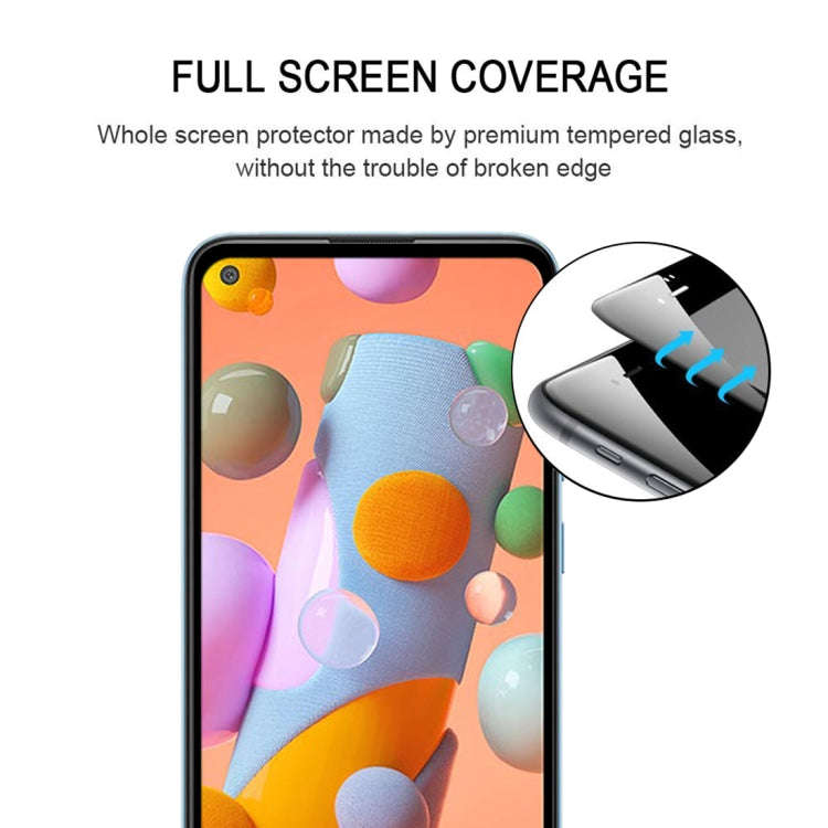 9H Surface Hardness 2.5D Full Glue Full Screen Tempered Glass Film, For Galaxy A11, For Galaxy A2...