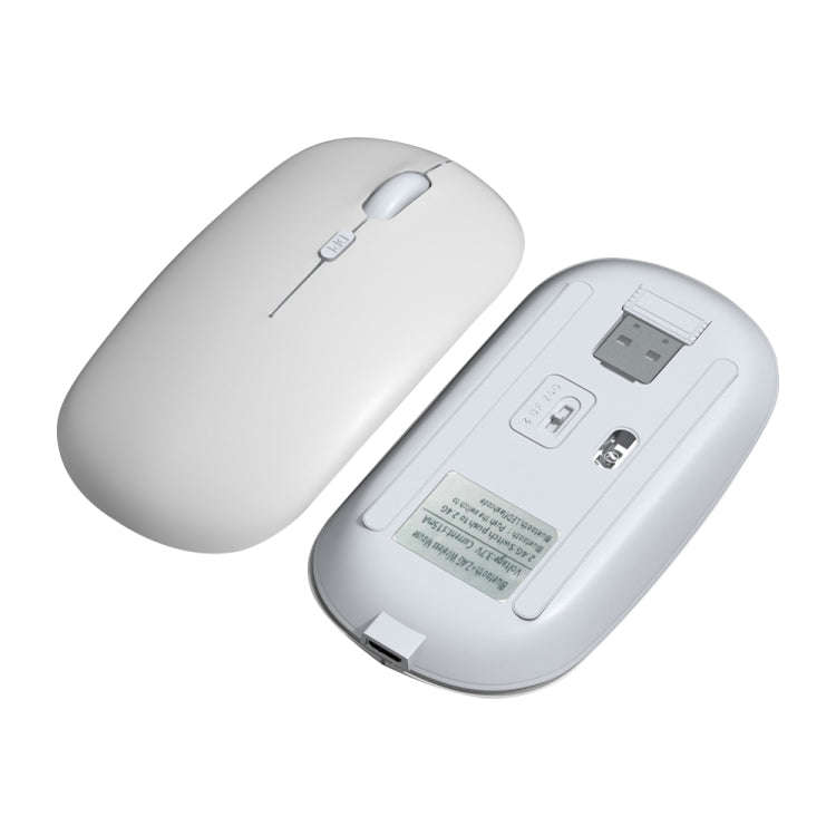 1600dpi Bluetooth 2.4G Wireless Dual Mode Mouse, Bluetooth + 2.4G(White), Bluetooth + 2.4G(Black)...