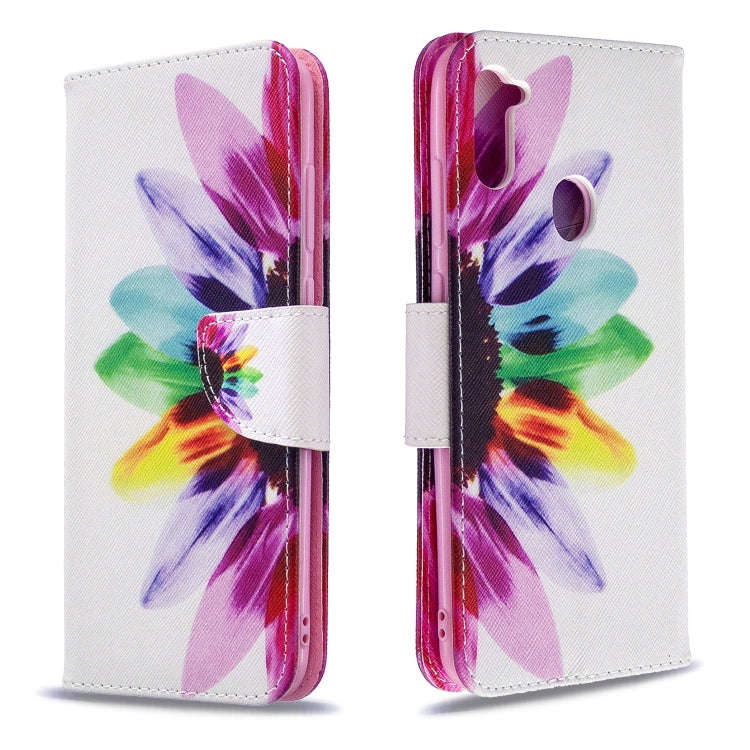 Colored Drawing Pattern Horizontal Flip Leather Case with Holder & Card Slots & Wallet, For Galax...