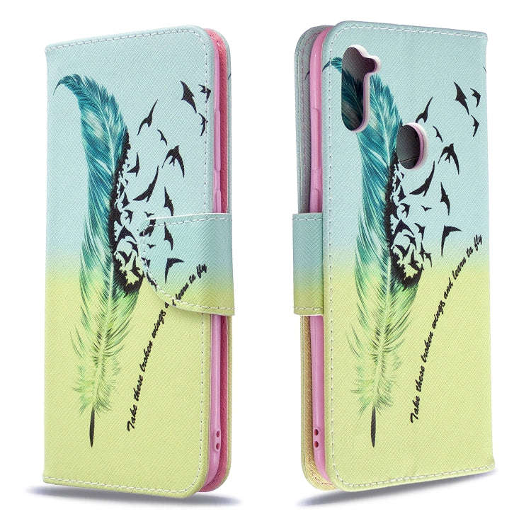 Colored Drawing Pattern Horizontal Flip Leather Case with Holder & Card Slots & Wallet, For Galax...