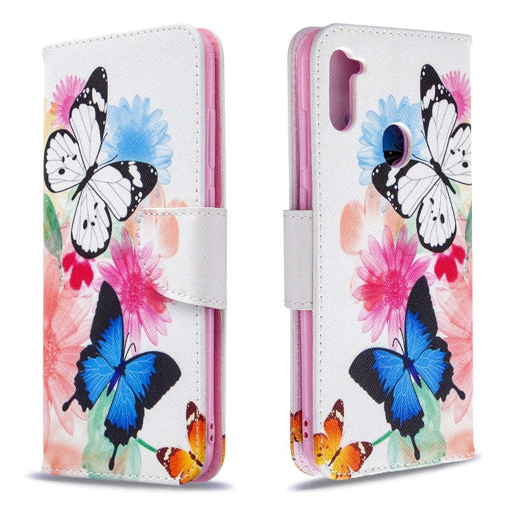 Colored Drawing Pattern Horizontal Flip Leather Case with Holder & Card Slots & Wallet, For Galax...