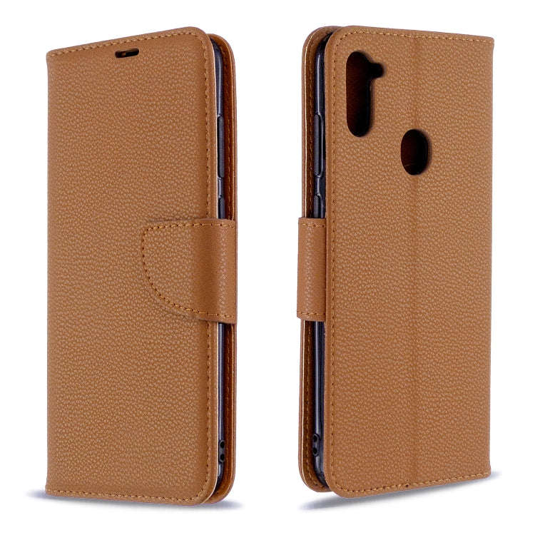 Litchi Texture  Pure Color Horizontal Flip PU Leather Case with Holder & Card Slots & Wallet & La...
