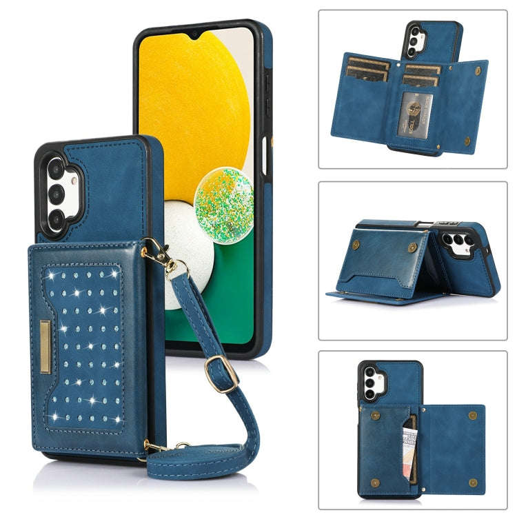 Three-fold RFID Leather Phone Case with Lanyard, For iPhone XS, For iPhone XS Max, For Samsung Ga...