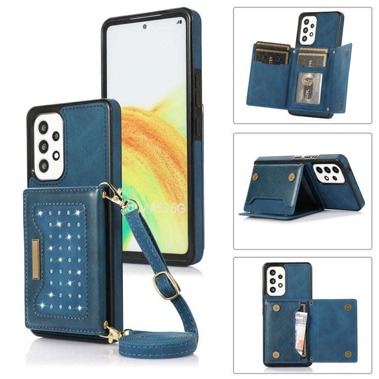 Three-fold RFID Leather Phone Case with Lanyard, For iPhone XS, For iPhone XS Max, For Samsung Ga...