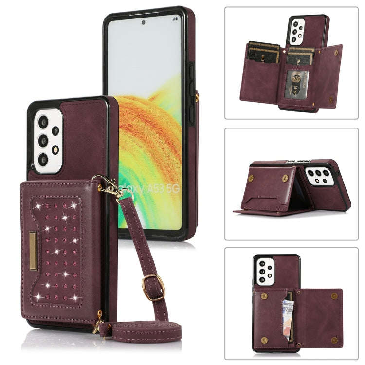 Three-fold RFID Leather Phone Case with Lanyard, For iPhone XS, For iPhone XS Max, For Samsung Ga...