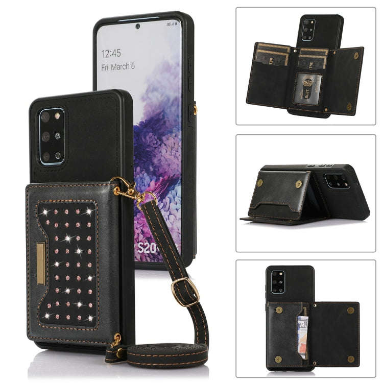 Three-fold RFID Leather Phone Case with Lanyard, For Samsung Galaxy Note20 Ultra, For Samsung Gal...